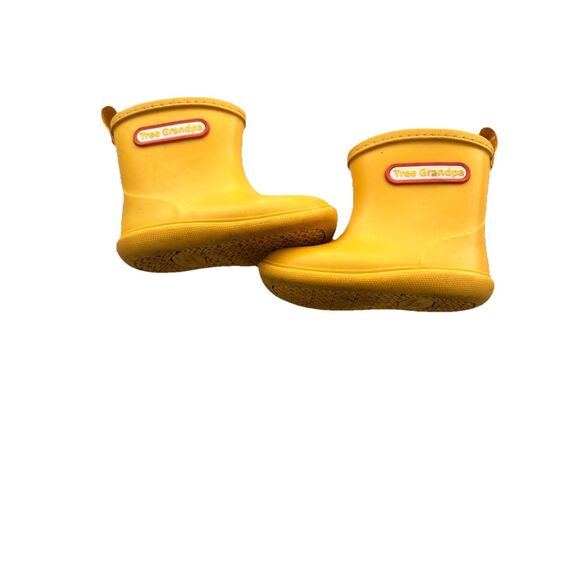 Toddler Unisex Boys Water Rain Boots Tree Grandpa Yellow  Size 5 - Picture 1 of 5